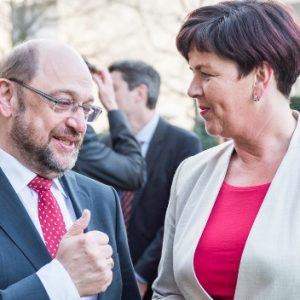 Birgit Kömpel und Martin Schulz